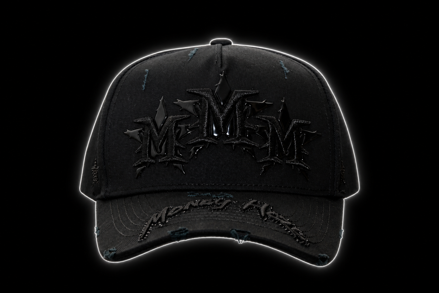 MMM Blackout Distressed Hat – Limited Edition
